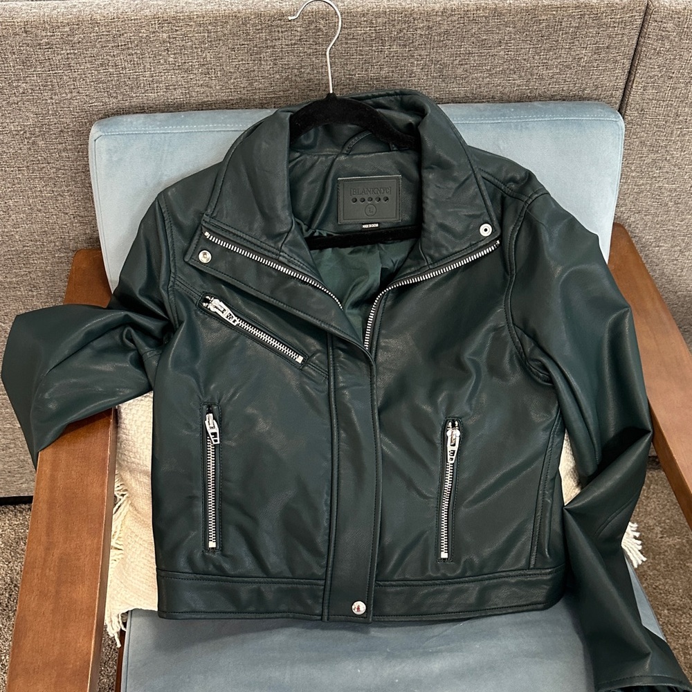 Blank NYC Deep Teal Leather Jacket